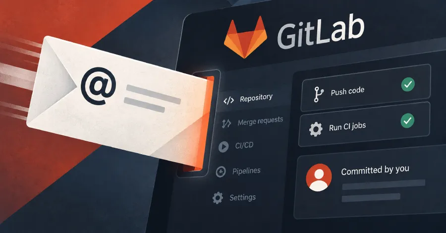 Изтекъл имейл адрес за задачи в GitLab позволява на всеки да качва код и да стартира CI задачи от ваше име
