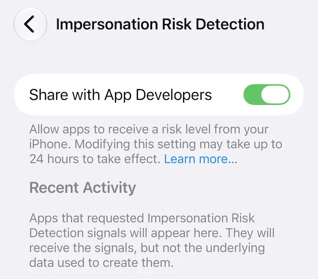 Impersonation Risk Detection