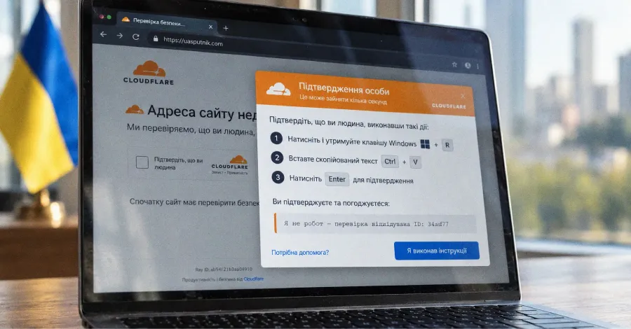 Хакнати украински сайтове разпространяват фалшиви примамки Cloudflare ClickFix за открадване на данни с Psychedelic Stealer