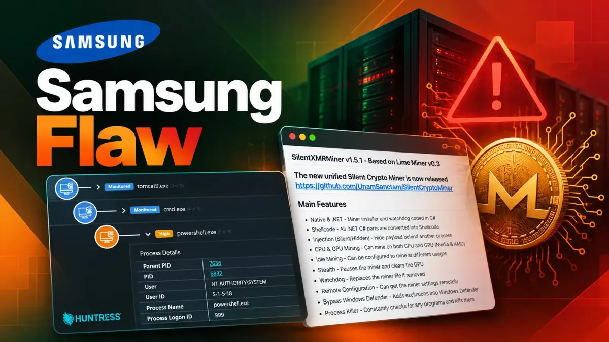 Хакери използваха уязвимост в Samsung, за да компилират криптокопач в средите на жертви