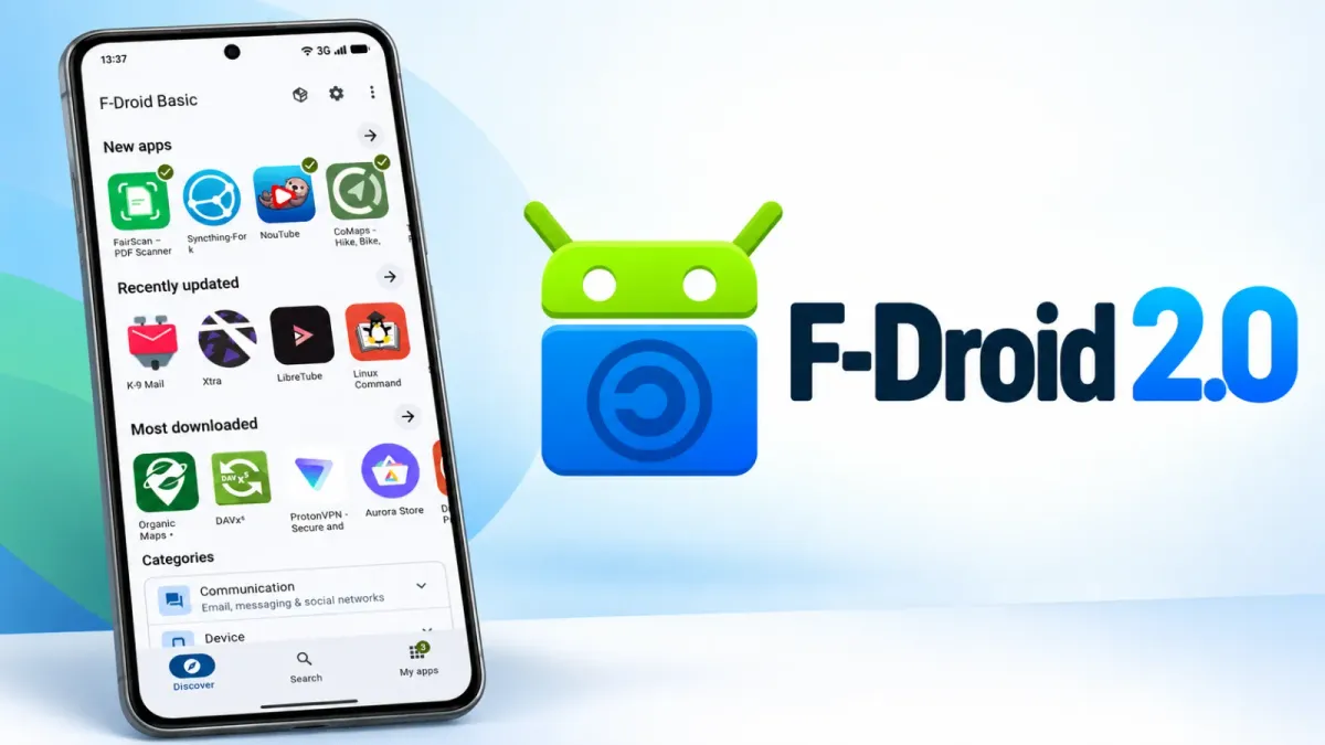 F-Droid 2.0 излезе след 10 години с нов дизайн, променящ откриването на Android приложения с отворен код