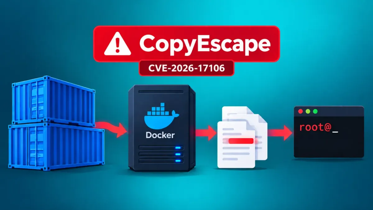Уязвимост в Docker (CopyEscape) позволява на злонамерени контейнери да презаписват хост файлове и да получат root достъп