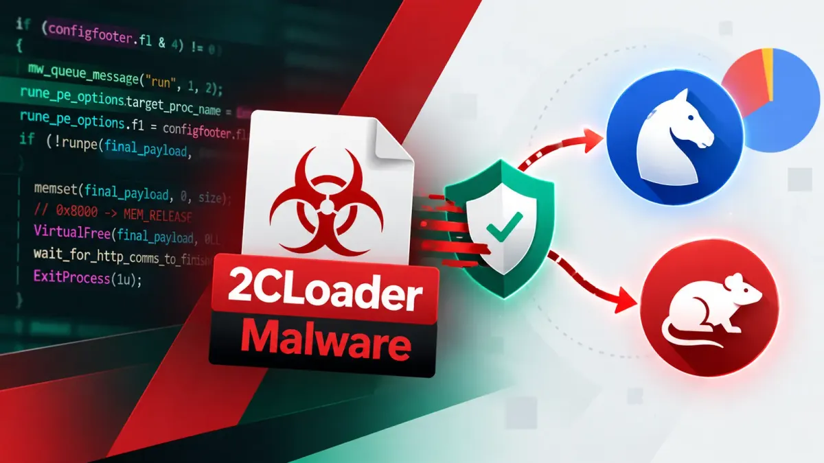 Новият зловреден софтуер 2CLoader заобикаля инструментите за сигурност, за да внедрява стилърите Vidar и Remus