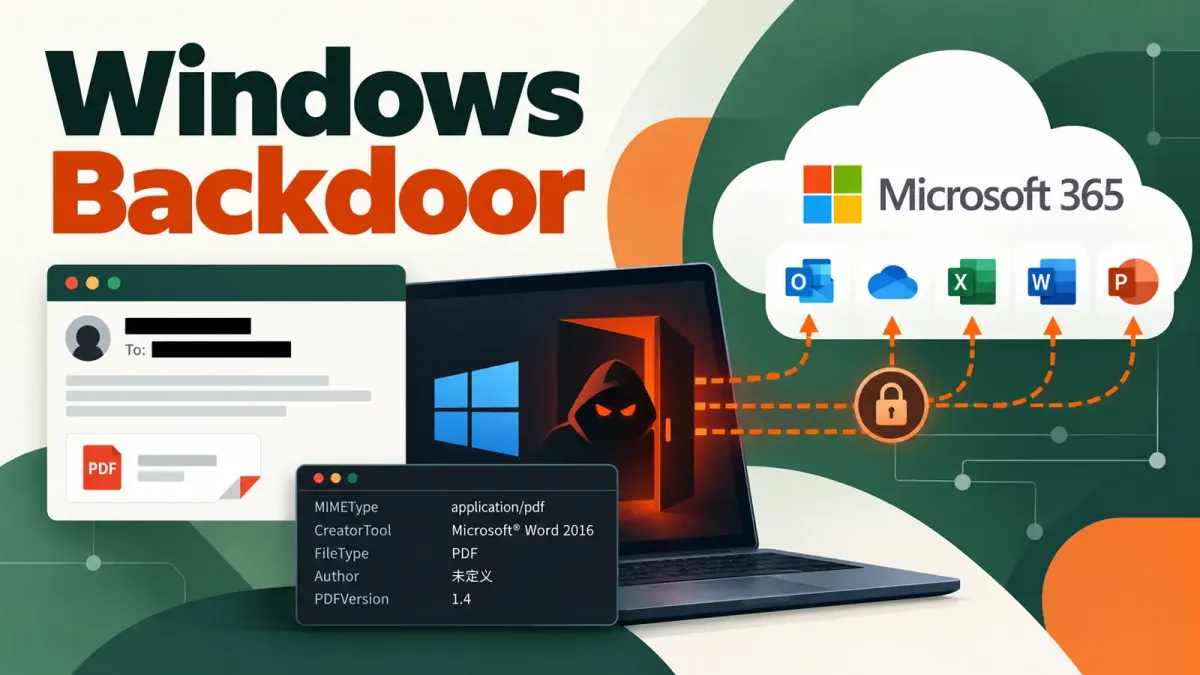 Хакери създадоха задна врата за Windows, чиято цяла C2 инфраструктура се намира в Microsoft 365