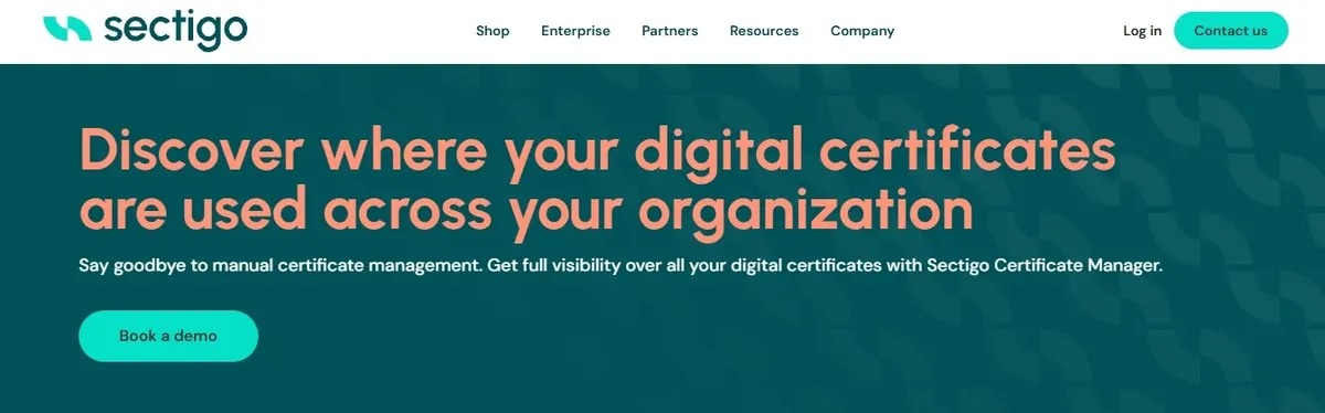 Sectigo Certificate Manager — Най-добро за автоматизация на жизнения цикл на сертификатите