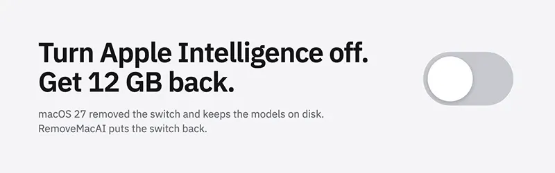 изключване на Apple Intelligence