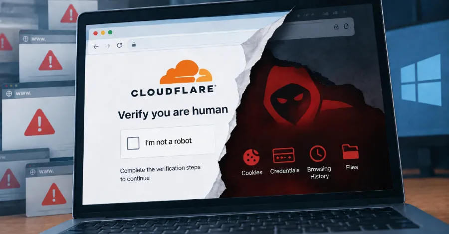 Над 100 компрометирани уебсайта използват фалшиви проверки на Cloudflare за разпространение на LunexStealer