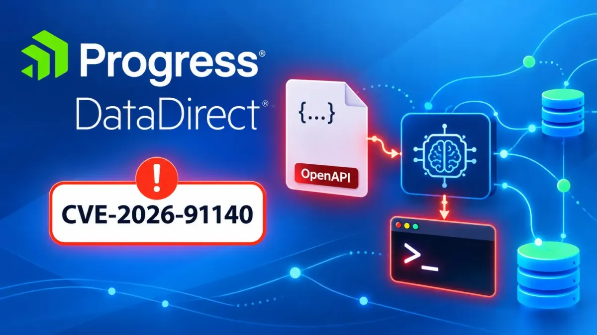 Критична уязвимост в Progress DataDirect GenAI позволява на злонамерени OpenAPI файлове да изпълняват OS команди