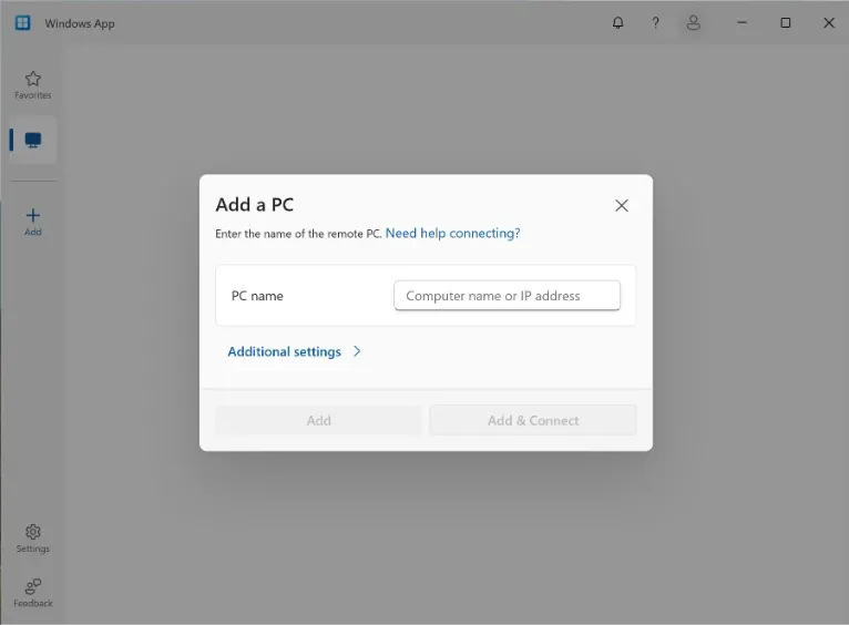 Отдалечен достъп чрез Windows App