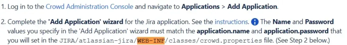 Atlassian Crowd-Jira deployment configuration fragment (source : watchtowr )