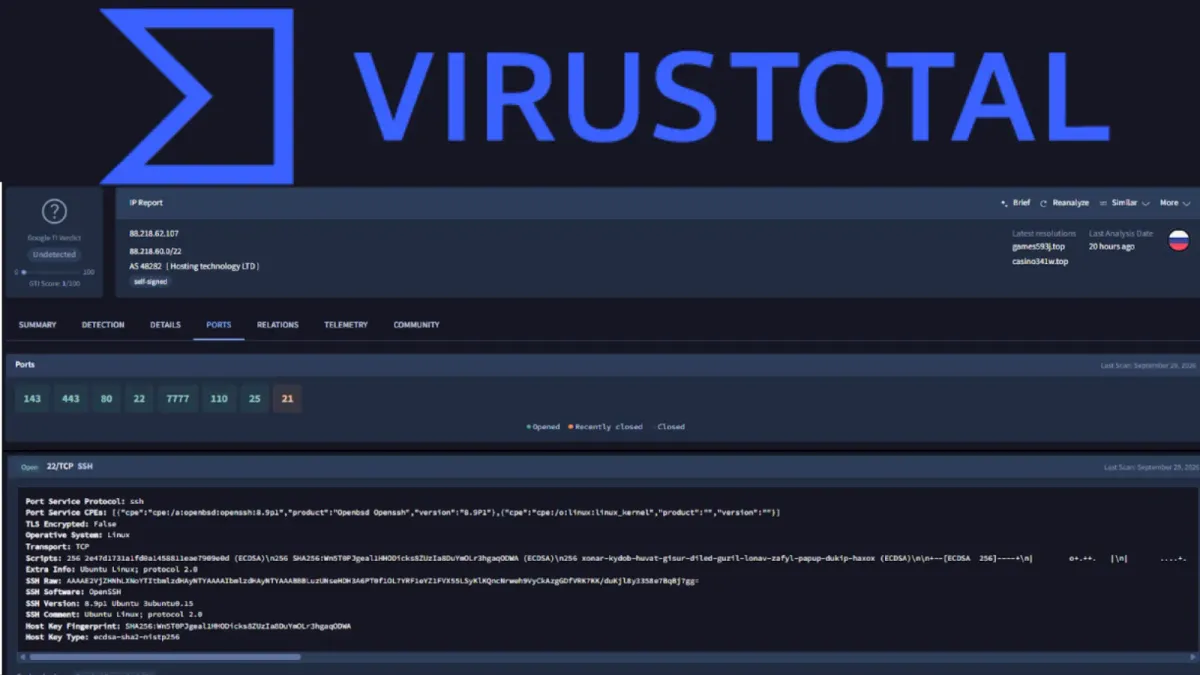 VirusTotal добавя сканиране на публичното IPv4 пространство за разкриване на C2 сървъри и зловредна инфраструктура