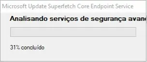 Фалшивият прозорец на услуга на Windows, отворен от скрипта на AutoIt (Източник - Fortinet)