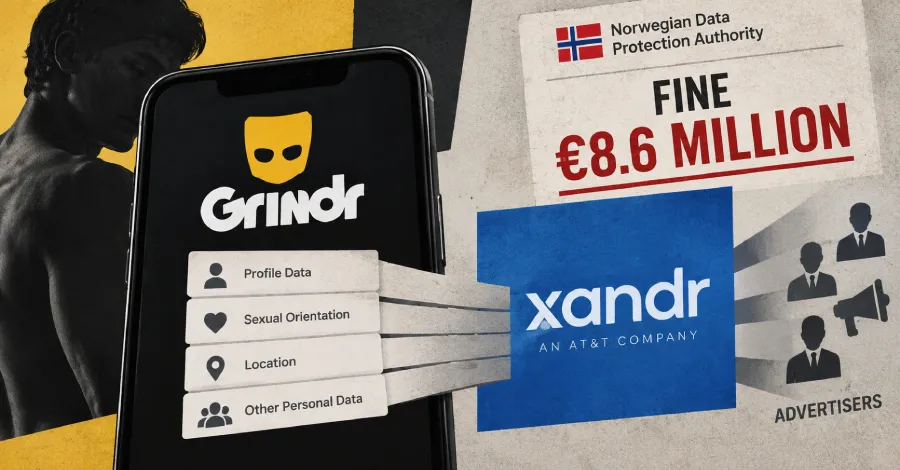 Xandr е глобена с рекордните 8,6 милиона евро за предаване на данни от Grindr, разкриващи сексуална ориентация
