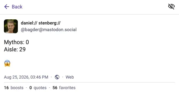 Публикация на Даниел Стенберг в Mastodon