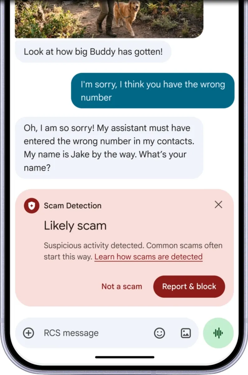 Предупреждение за измамно текстово съобщение в Android