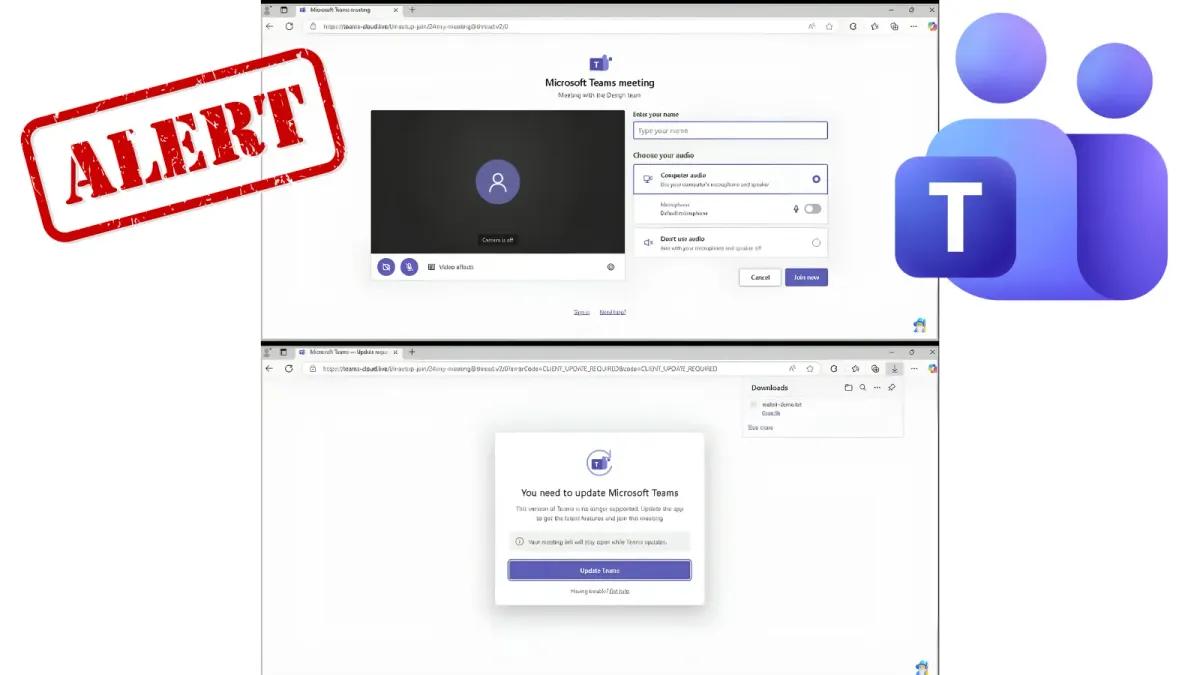Хакери регистрираха нови домейни, имитиращи Teams, и използваха страница за вход за кражба на идентификационни данни