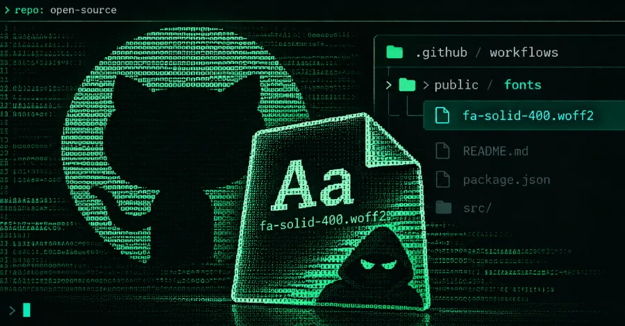 Атакуващите зад GhostAction внедриха крадец на идентификационни данни, маскиран като шрифт, в 94 хранилища на GitHub