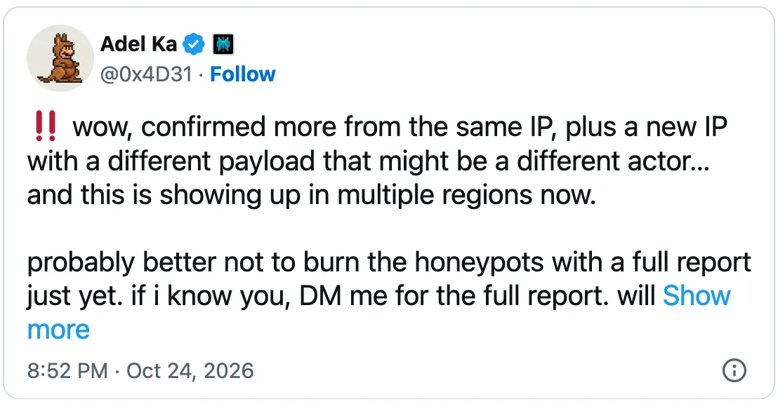 Публикация в Twitter на Адел Ка за PHP2Shell