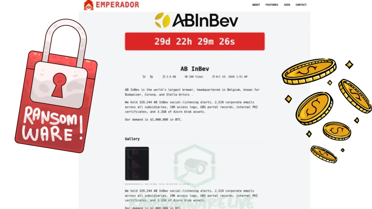 Групата за рансъмуер Emperador твърди, че е откраднала 3,9 GB данни от производителя на Budweiser и Corona